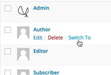 WordPress用户账号快捷切换插件user-switching-WORDPRESS大侠